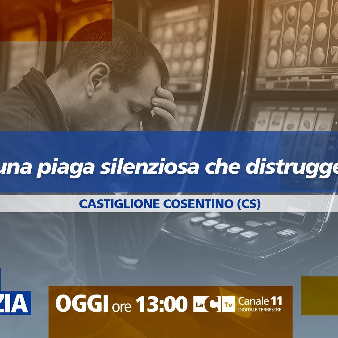 Ludopatia, la piaga silenziosa che divora le famiglie: focus a Dentro la notizia. Appuntamento alle 13 su LaC Tv\n