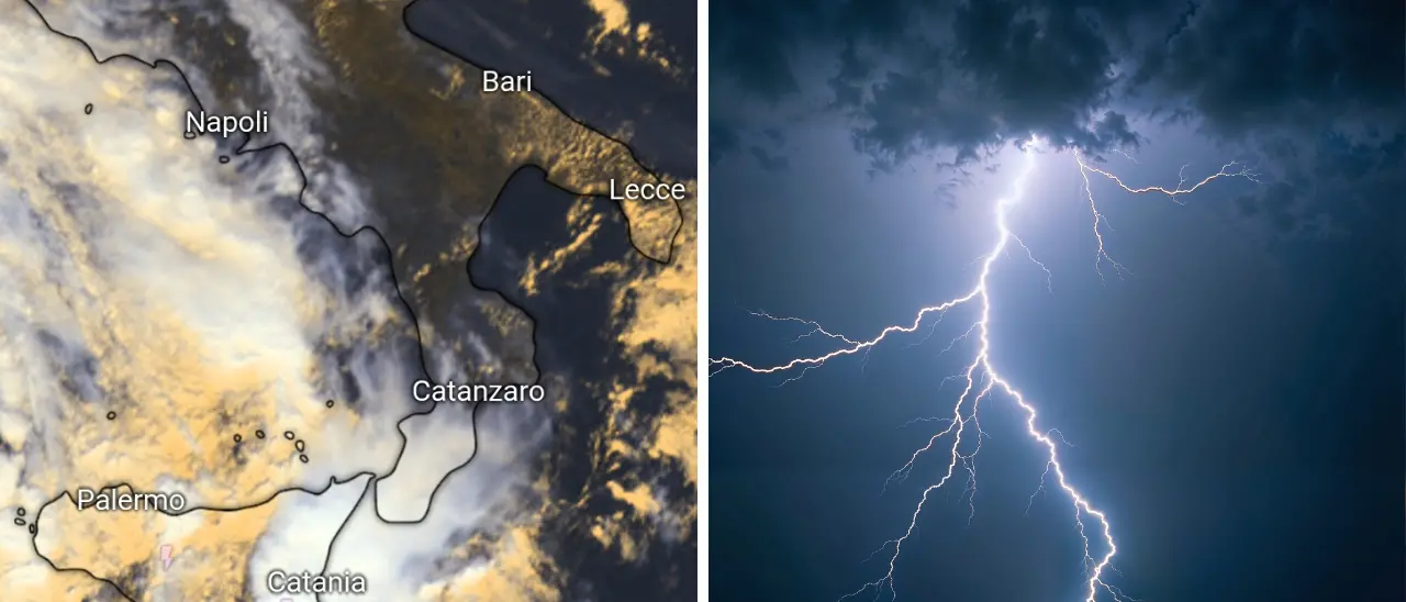 Maltempo in arrivo anche nel Vibonese: prime piogge lungo la costa, poi i temporali nelle aree interne