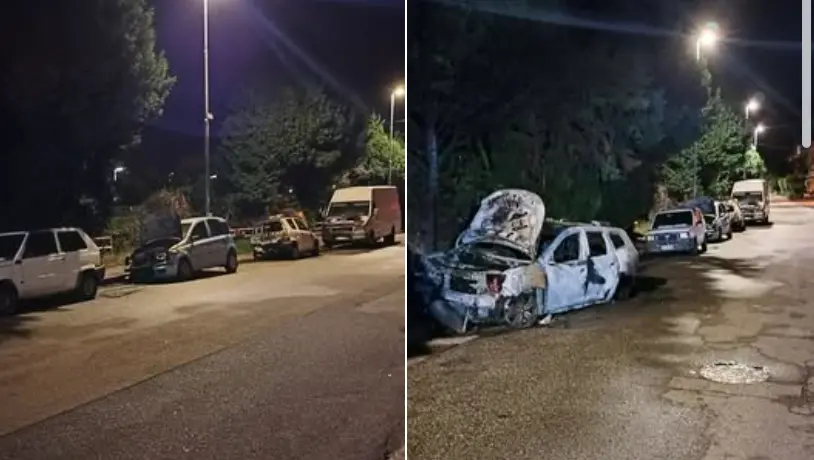 Villa San Giovanni, notte di fuoco a Cannitello: diverse auto incendiate