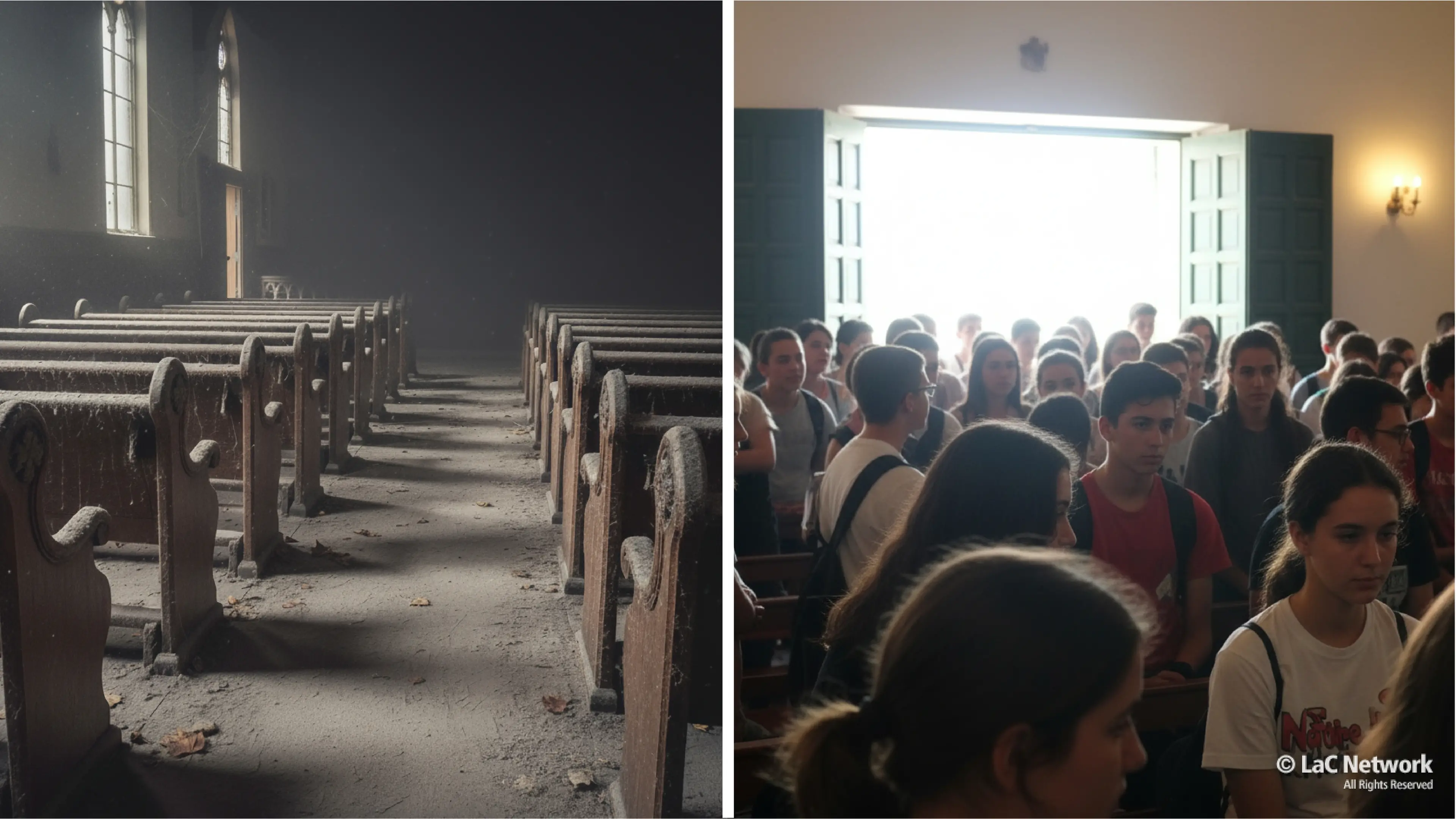 La desertificazione giovanile: l'allarme dei banchi vuoti per l’assenza dei giovani nell'Eucarestia\n