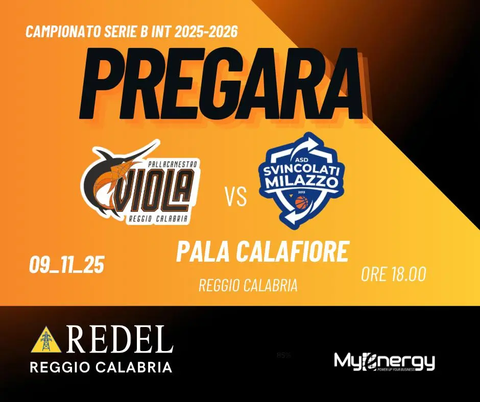 La Redel Reggio Calabria torna al PalaCalafiore: domenica sfida agli Svincolati Milazzo\n