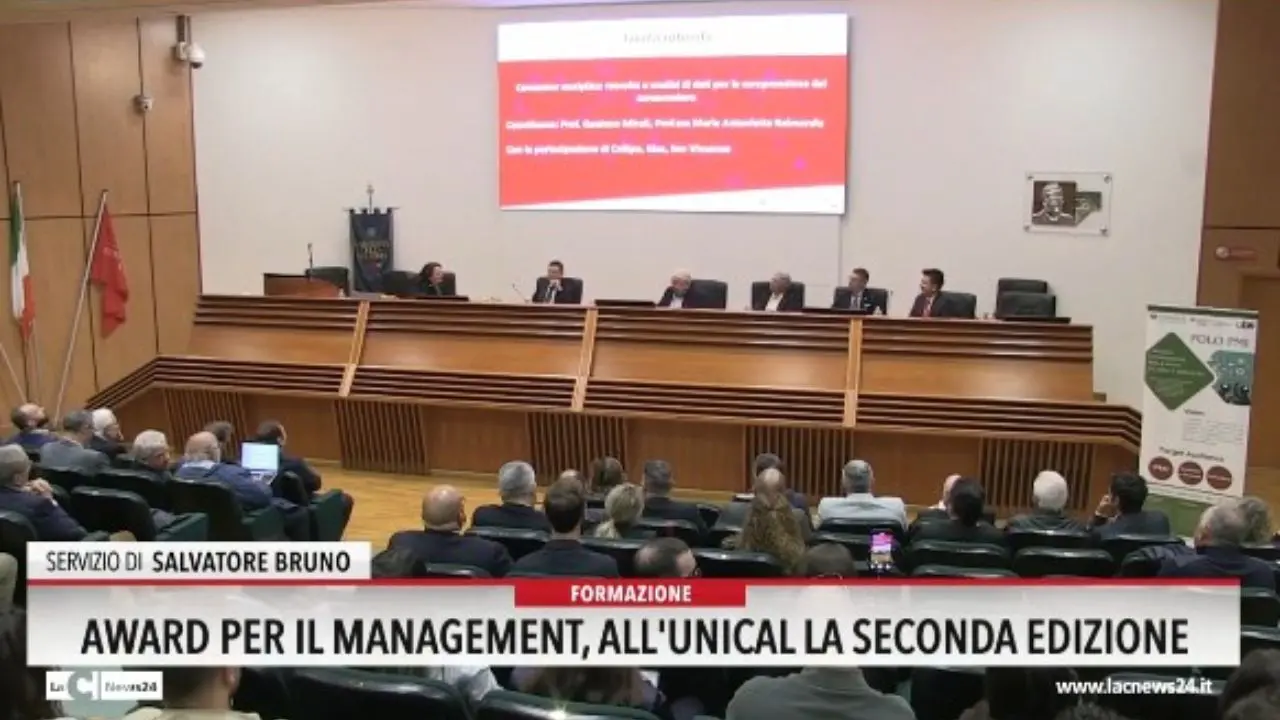 Award per il management, all'Unical la seconda edizione