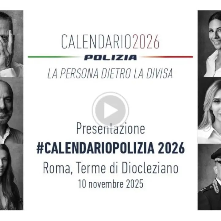 La Polizia di Stato presenta il calendario 2026 alle Terme di Diocleziano\n