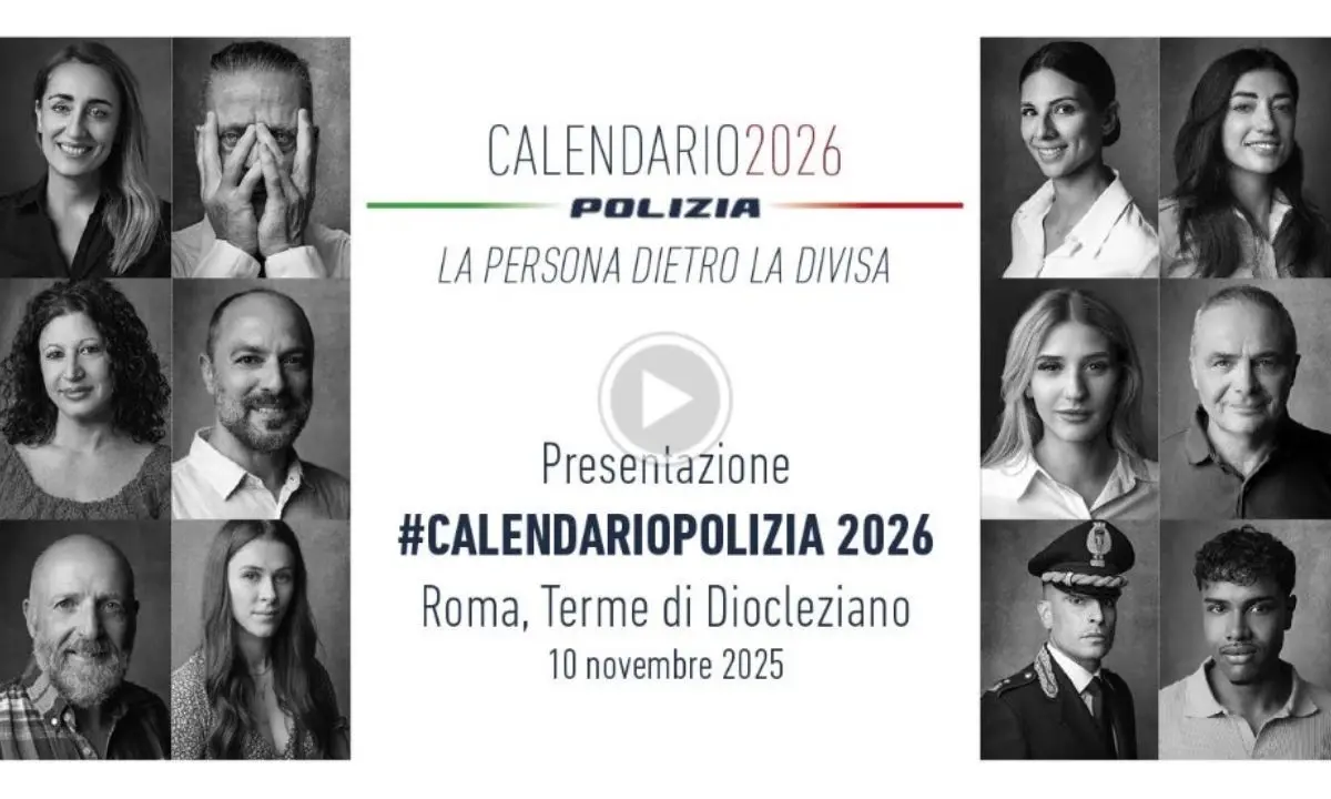 La Polizia di Stato presenta il calendario 2026 alle Terme di Diocleziano\n