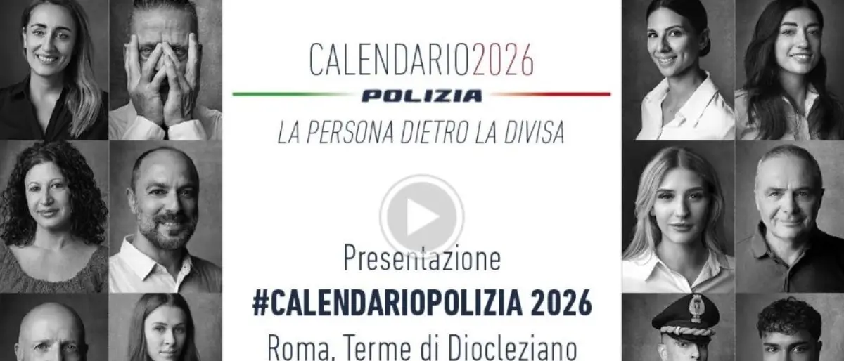 La Polizia di Stato presenta il calendario 2026 alle Terme di Diocleziano\n