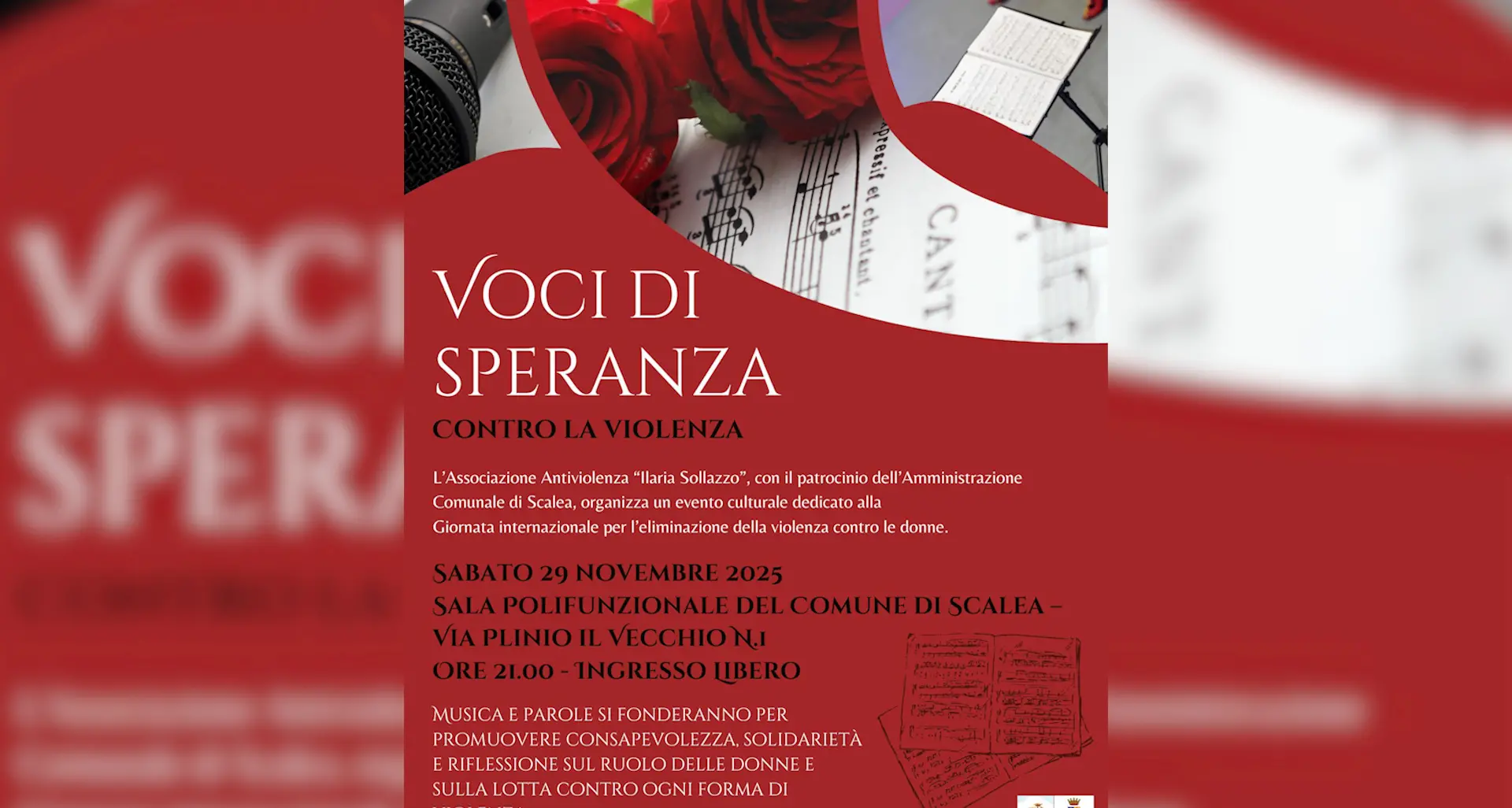 Scalea, il 29 novembre l’evento “Voci di speranza contro la violenza”\n