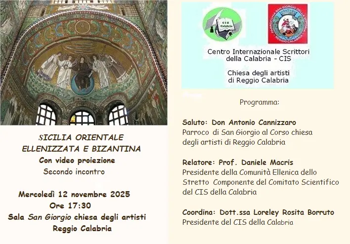 Reggio, domani la conferenza dal tema “Sicilia Orientale, ellenizzata e bizantina”\n