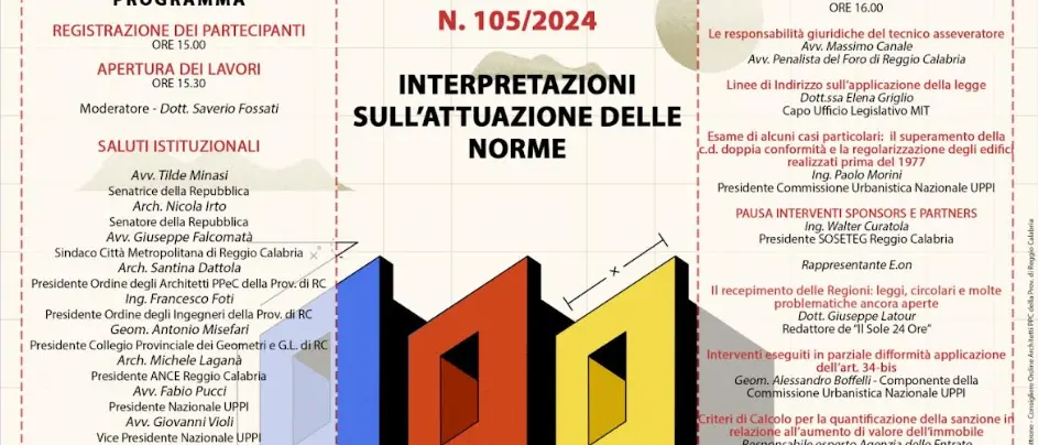 A Reggio Calabria il convegno nazionale UPPI sulla “Legge Salva Casa”\n