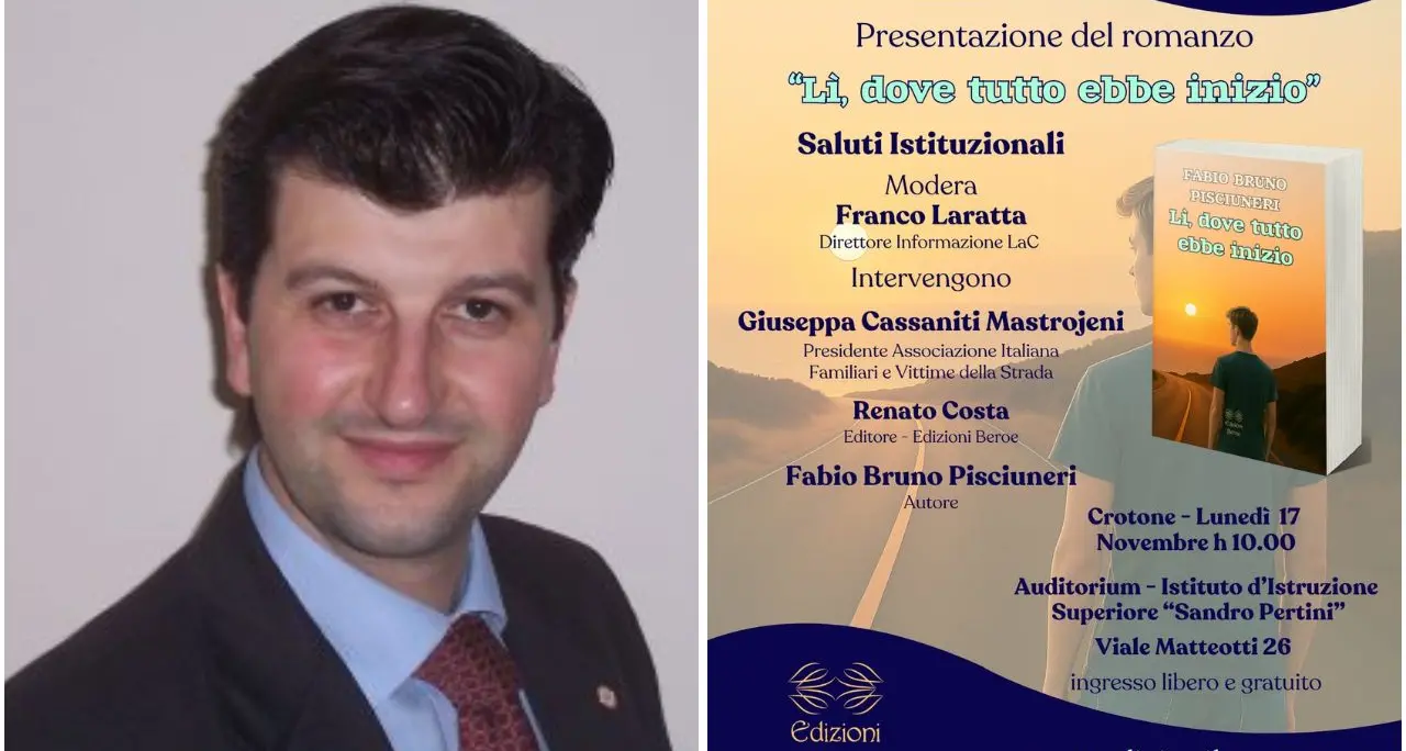 Dal dramma alla\u00A0speranza: a Crotone la presentazione del libro di Fabio Pisciuneri che ricorda le vittime della strada\n
