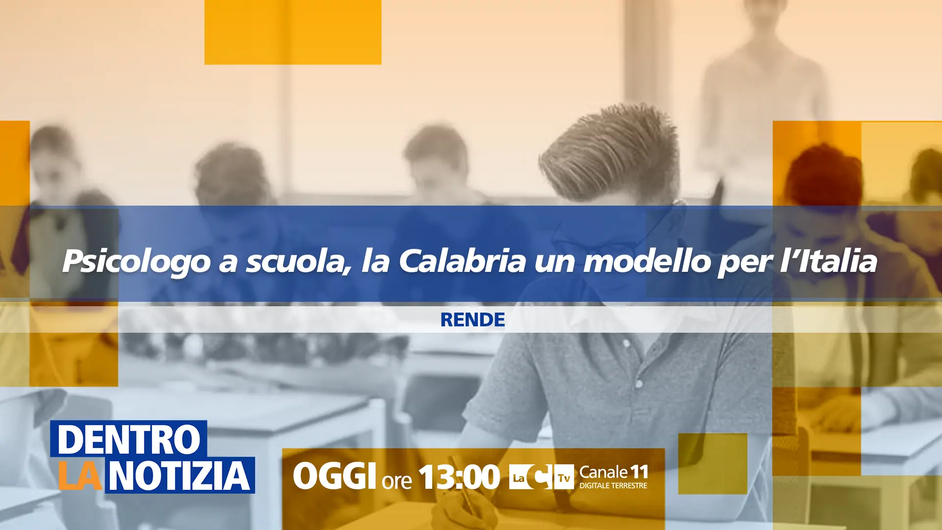 Psicologo a scuola, la Calabria un modello per l’Italia: focus a Dentro la notizia\n