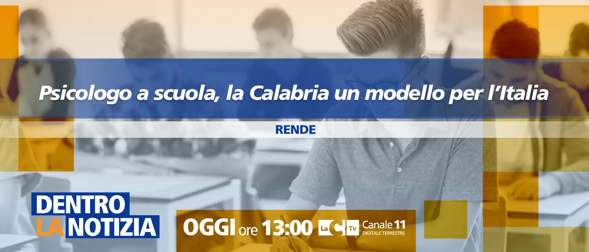 Psicologo a scuola, la Calabria un modello per l’Italia: focus a Dentro la notizia\n