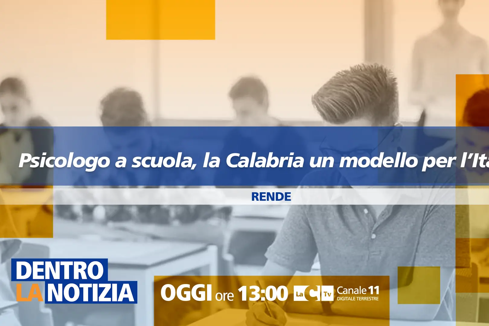 Psicologo a scuola, la Calabria un modello per l’Italia: focus a Dentro la notizia\n