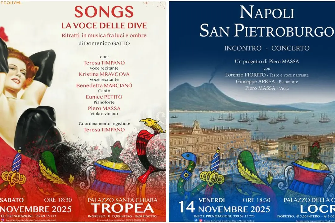 “Rapsodie Agresti Calabriae”: a Locri e Tropea due nuovi appuntamenti tra musica, pittura e diva-movie\n