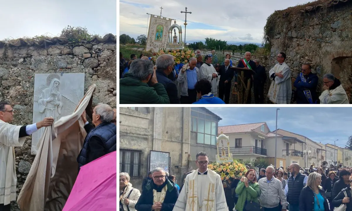 Sui resti dell’antico convento tra Potenzoni e San Costantino inaugurato un bassorilievo dedicato a San Francesco\n