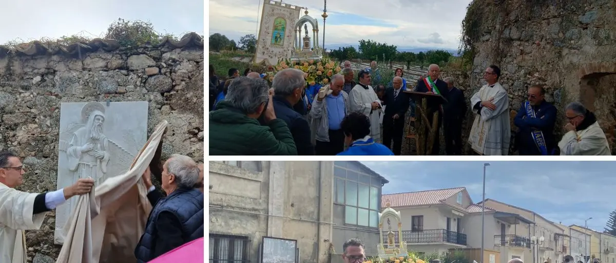 Sui resti dell’antico convento tra Potenzoni e San Costantino inaugurato un bassorilievo dedicato a San Francesco\n
