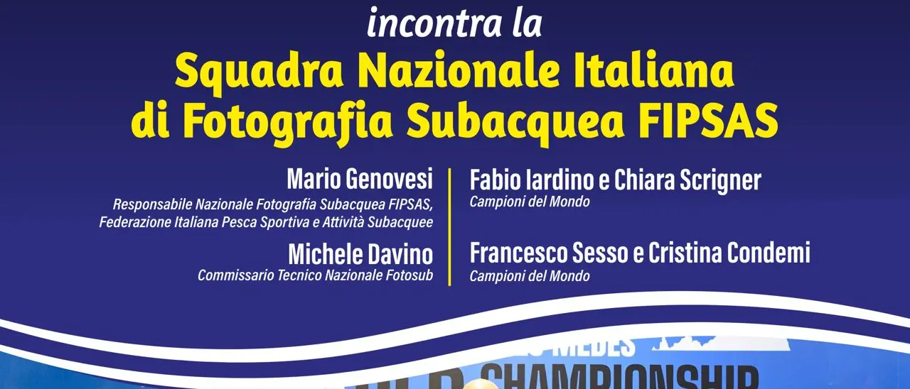 La Nazionale di fotografia subacquea ricevuta dal sindaco Franz Caruso\n