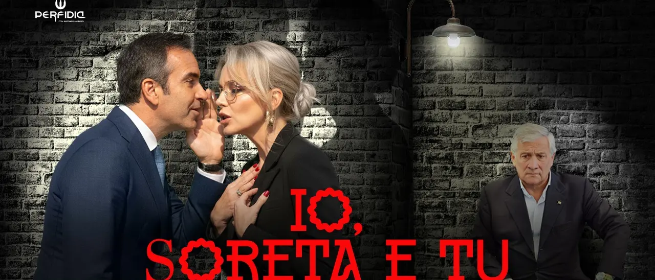 Io, soreta e tu… Il centrodestra litiga di brutto e Occhiuto assedia Tajani: le balle dei partiti a Perfidia\n