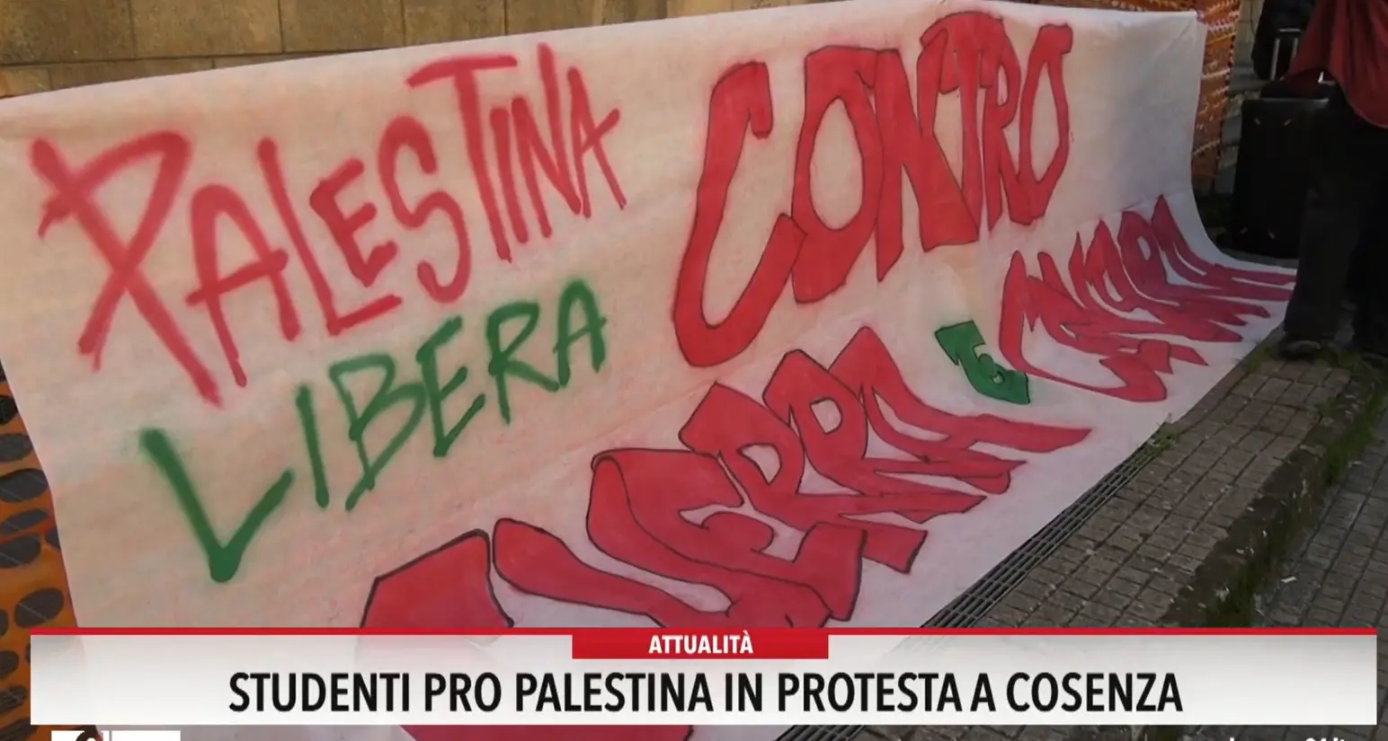 Studenti pro Palestina in protesta a Cosenza