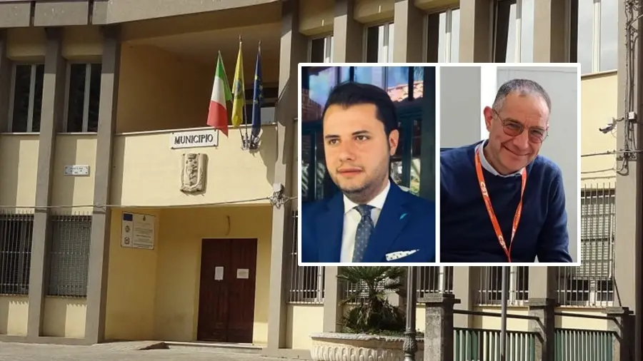 <p>Il Municipio di Capistrano e nei riquadri Marco Martino e Giuseppe Crispino</p>\\n