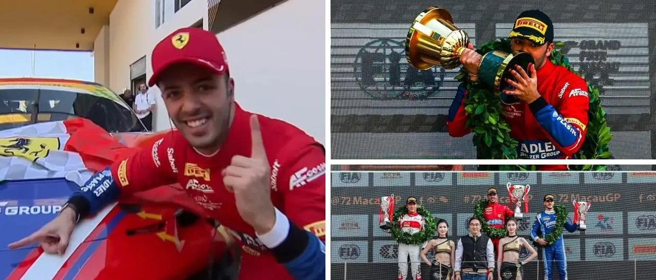 Coppa del Mondo GT, il calabrese Antonio Fuoco trionfa con la Ferrari nel Gp di Macao\n