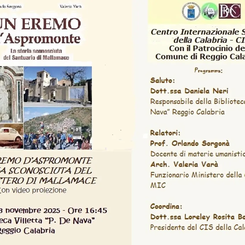 Un eremo d’Aspromonte, il Cis racconta la\u00A0storia sconosciuta del Monastero di Mallamace\n