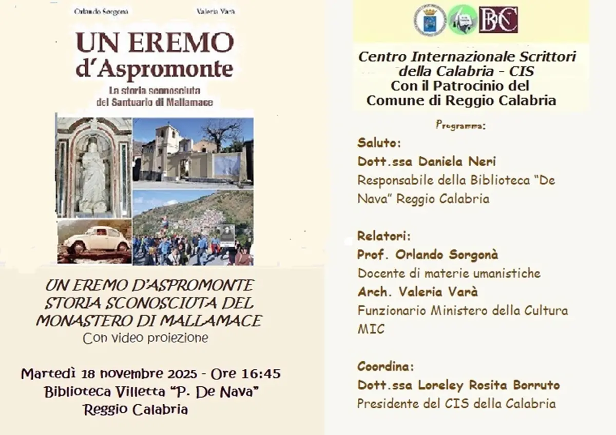 Un eremo d’Aspromonte, il Cis racconta la\u00A0storia sconosciuta del Monastero di Mallamace\n