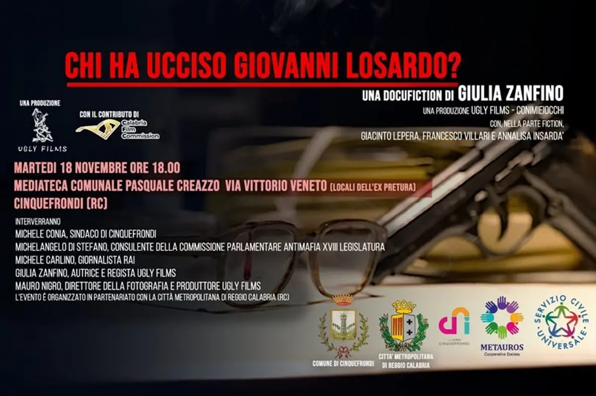 A Cinquefrondi la proiezione della docufiction di Giulia Zanfino “Chi ha ucciso Giovanni Losardo?”