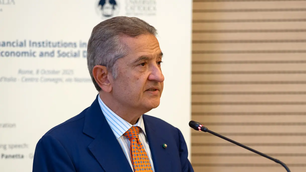 <p>Il governatore della Banca d'Italia, Fabio Panetta (foto: Uficio stampa Banca d'Italia)</p>\\n