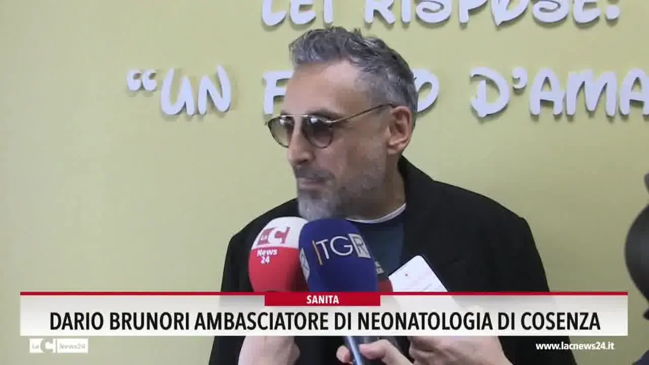 Dario Brunori ambasciatore di Neonatologia di Cosenza