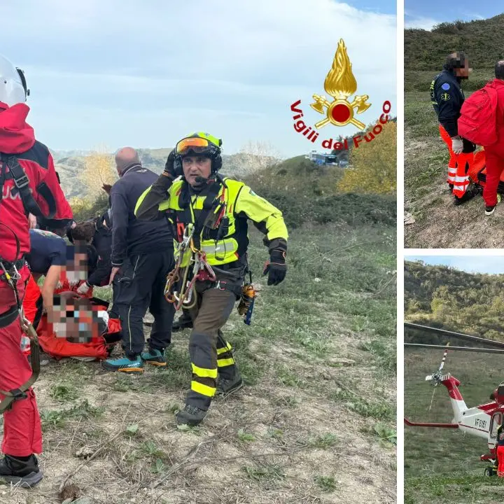 Tragedia a Pallagorio, trattore e quattro uomini in un burrone di cento metri: due morti e un ferito grave\n