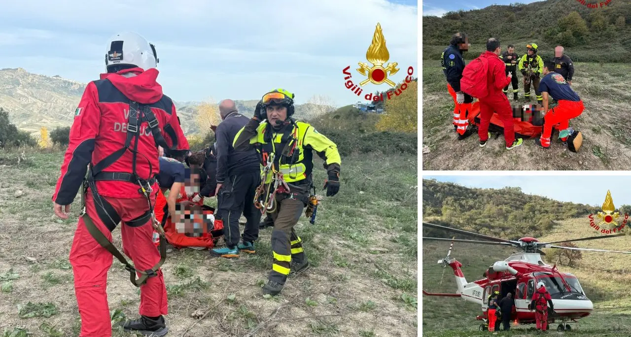 Tragedia a Pallagorio, trattore e quattro uomini in un burrone di cento metri: due morti e un ferito grave\n