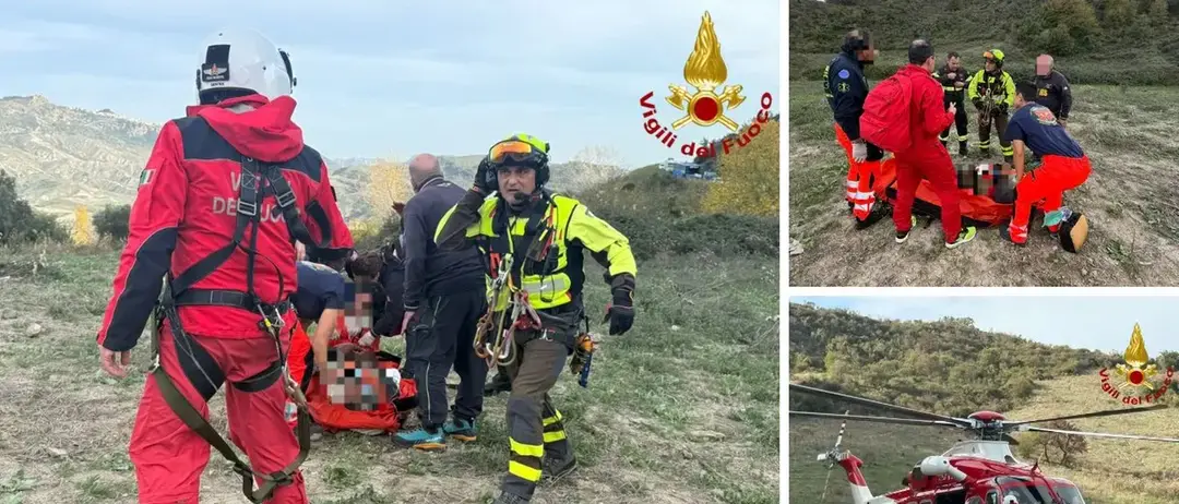 Tragedia nel Crotonese, trattore precipita in un burrone di cento metri: due morti e un ferito grave\n