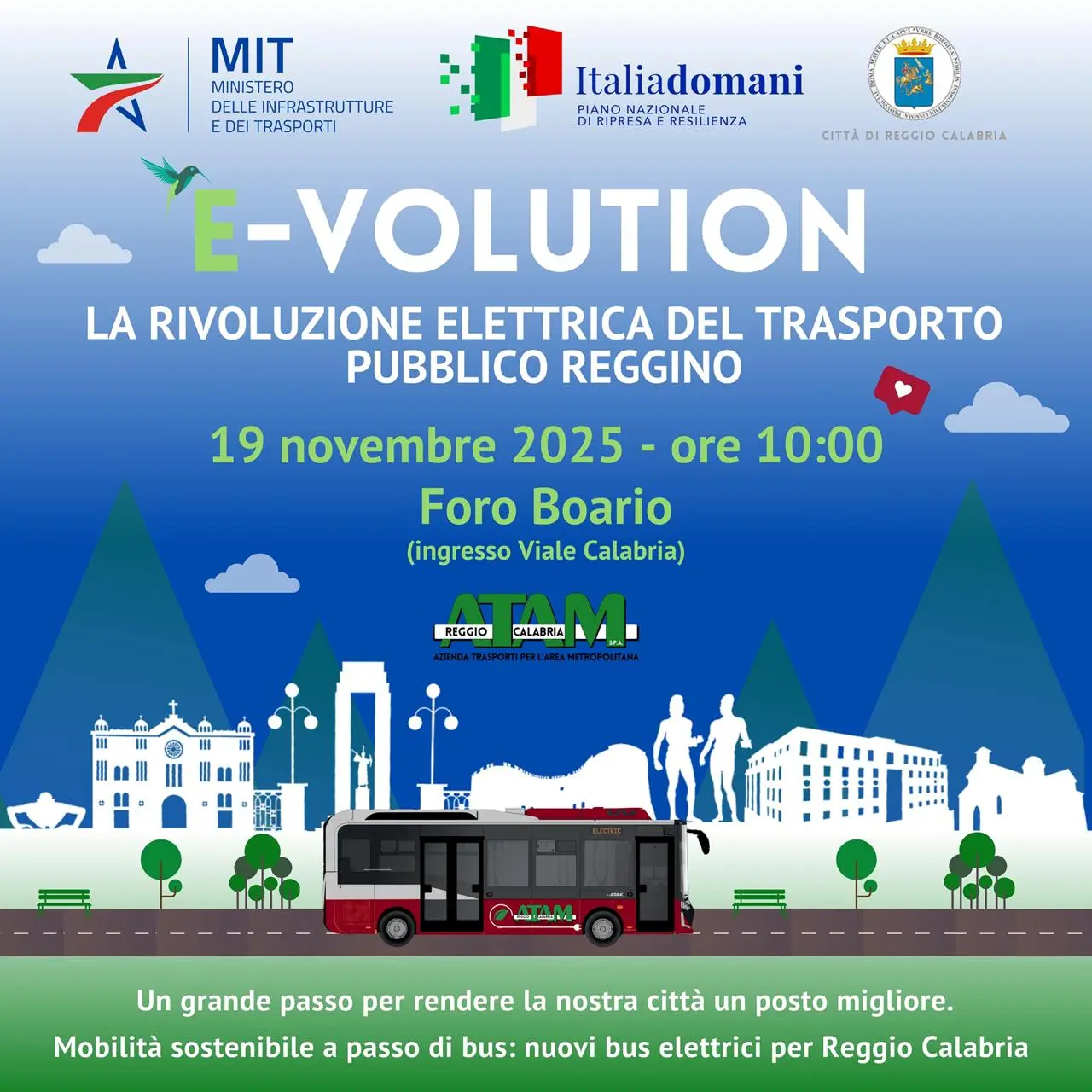 Reggio,\u00A0Comune e Atam inaugurano l’infrastruttura di ricarica per i nuovi bus elettrici\n