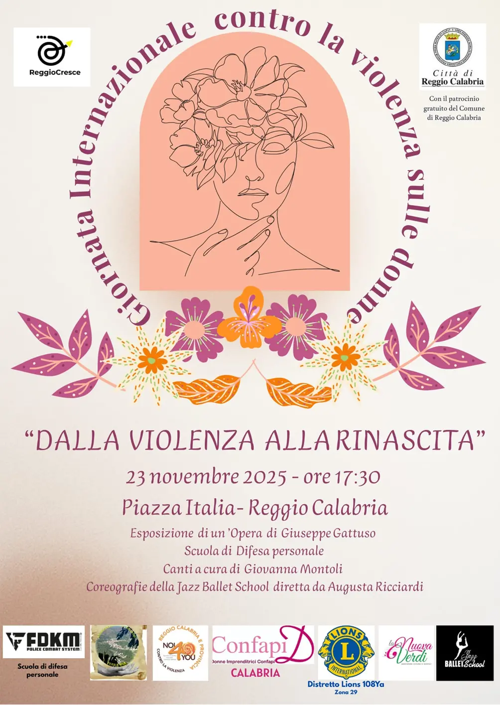 Reggio, il 23 novembre l’evento pubblico\u00A0“Dalla violenza alla rinascita”\n