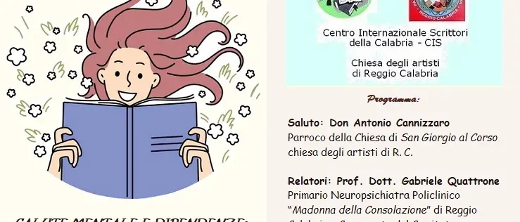 Reggio, il Cis della Calabria promuove la conferenza\u00A0“Salute mentale e dipendenze: un approccio integrato”\n