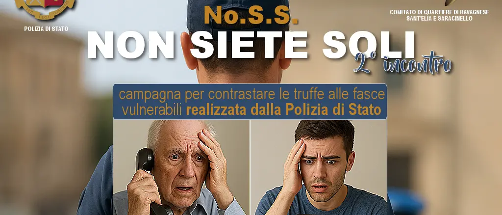 Reggio,\u00A0incontro pubblico\u00A0nell’ambito della campagna di prevenzione e contrasto alle truffe “N.O.S.S. – Non Siete Soli”\n