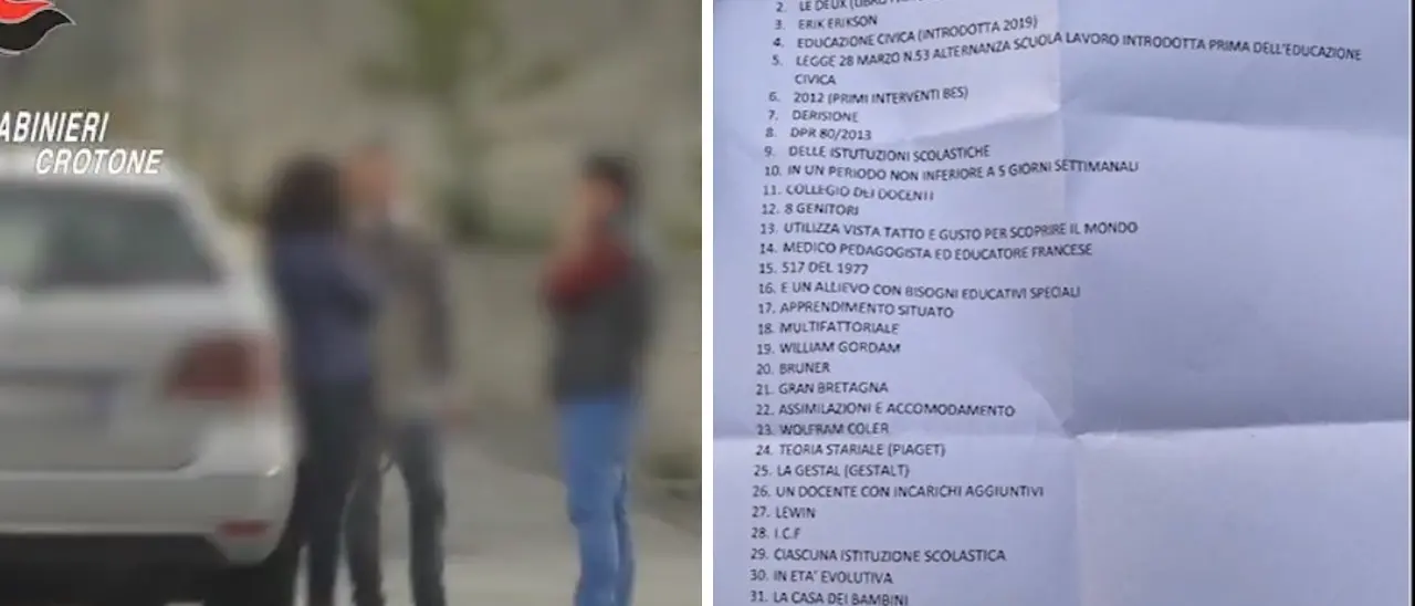 Concorso truccato al Tfa Sostegno, nell’inchiesta di Crotone i 5mila euro per 37 risposte (su 60) del test fotografate col cellulare\n