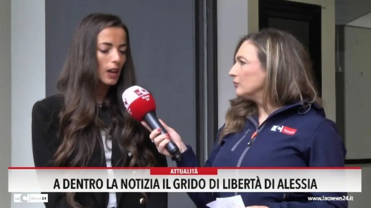 A Dentro la Notizia il grido di libertà di Alessia