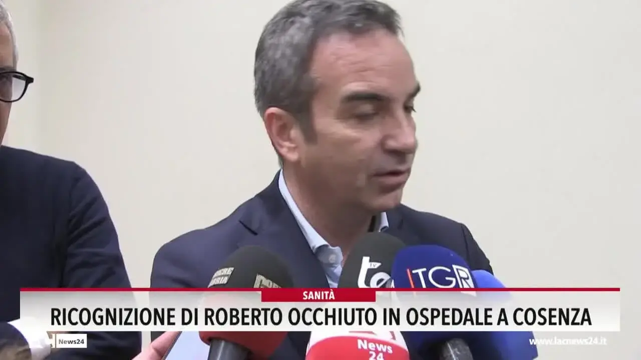 Ricognizione di Roberto Occhiuto in ospedale a Cosenza