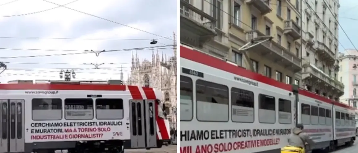 Tram tappezzati di annunci di lavoro ma nessuno si presenta: la campagna dell’imprenditore vibonese Cutrullà\n