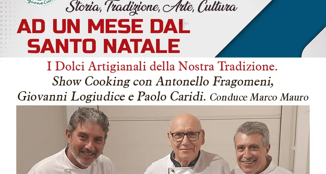 Reggio, tre maestri pasticceri raccontano e preparano dolci tipici della tradizione natalizia\u00A0\n