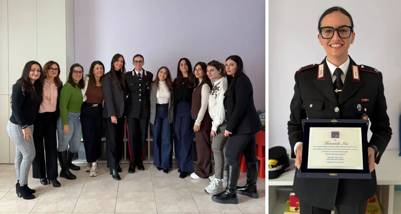 Corigliano Rossano, il Centro Antiviolenza “Fabiana Luzzi” premia il Maresciallo dei carabinieri Maria Iuso