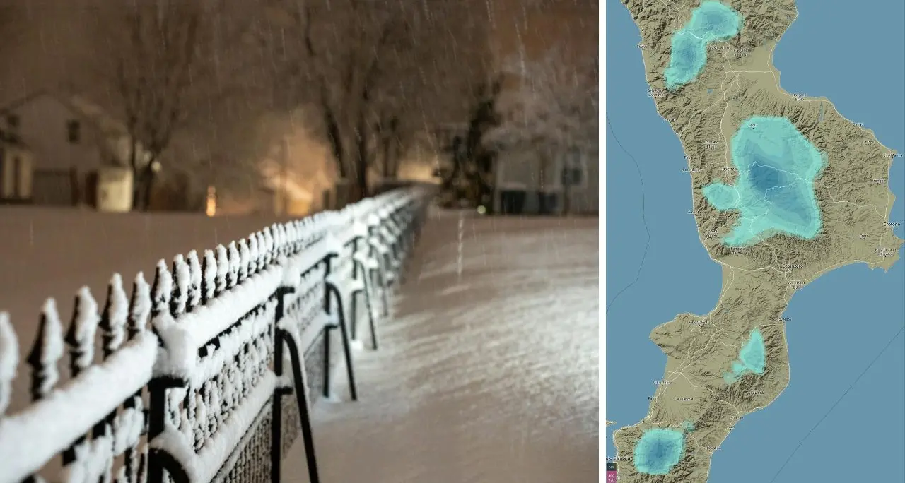 In Calabria arrivano neve e freddo polare: Sila e Pollino imbiancati tra sabato e domenica\n