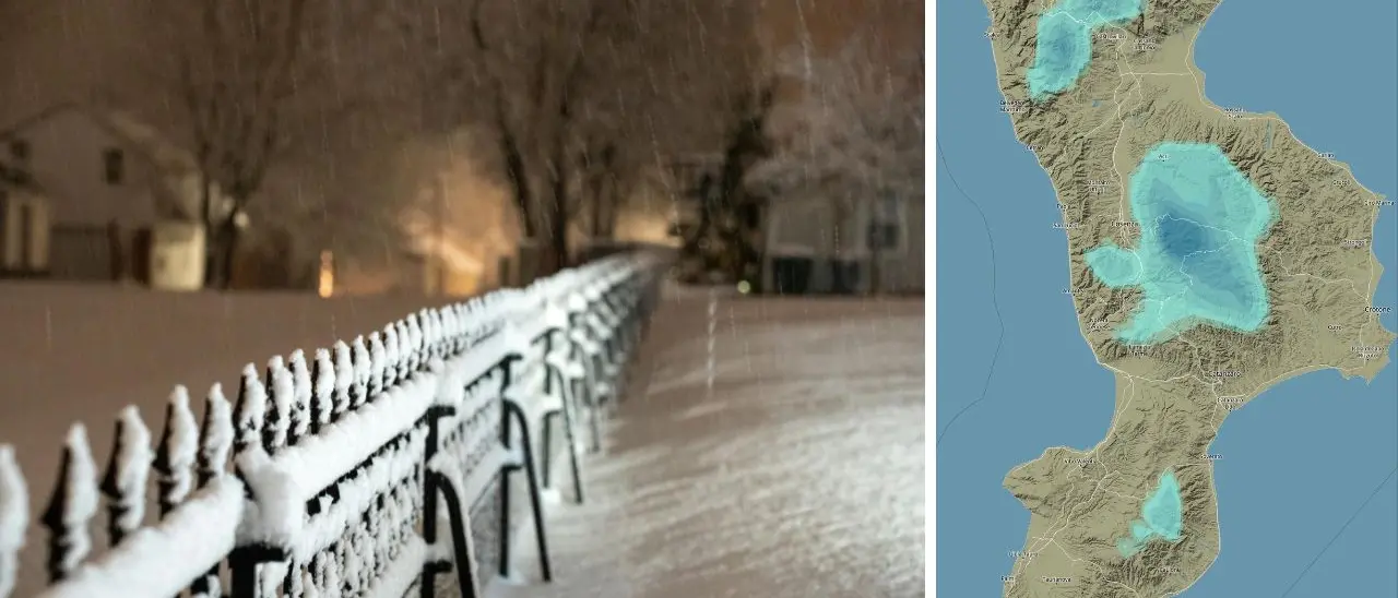 In Calabria arrivano neve e freddo polare: Sila e Pollino imbiancati tra sabato e domenica\n