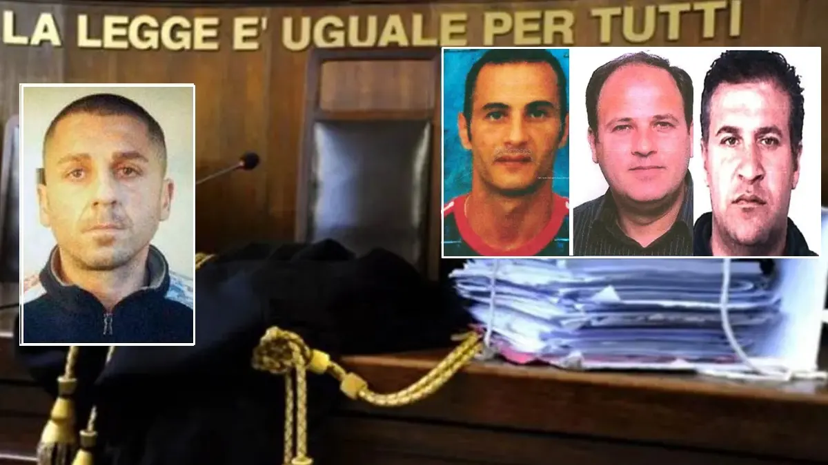 <p>Nelm riquadro a sinistra Rosario Battaglia, a destra Massimo Stanganello, Michele Palumbo e Mario Longo</p>\\n