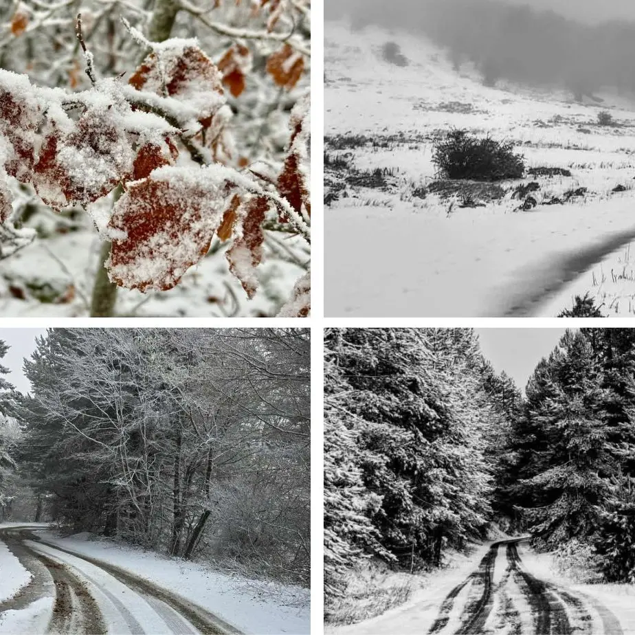 Calabria sotto la pioggia: temperature in picchiata mentre la neve dalle vette scende fino a quote più basse\n
