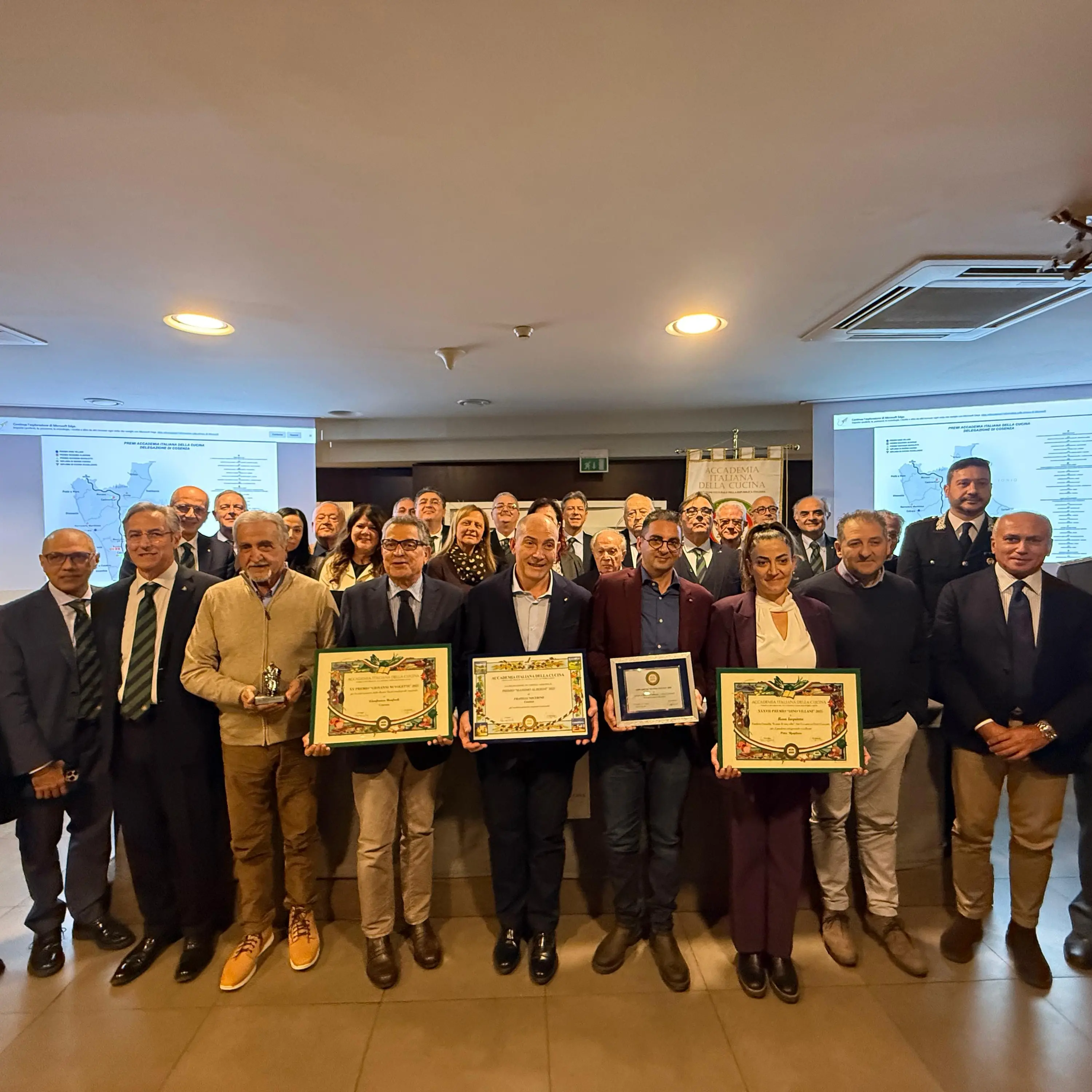 Consegnati i premi dell'Accademia Italiana della Cucina alle eccellenze della provincia di Cosenza\n