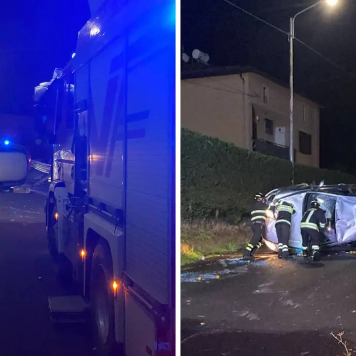 Incidente ad Acri, auto si ribalta in via Europa: un ferito\n