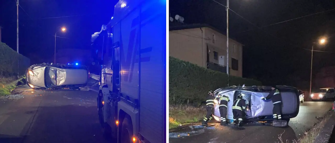 Incidente ad Acri, auto si ribalta in via Europa: un ferito\n