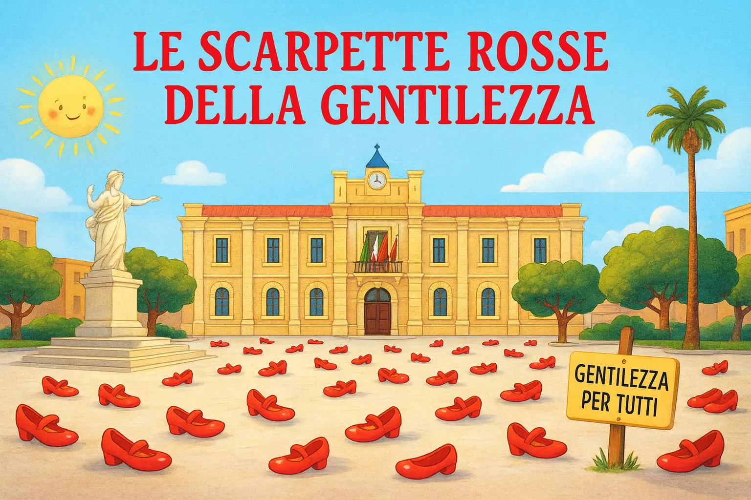 “Le scarpette rosse della gentilezza”, iniziativa a Reggio in occasione della Giornata contro la violenza sulle donne\n
